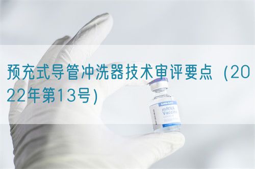 預充式導管沖洗器技術(shù)審評要點（2022年第13號）(圖1)